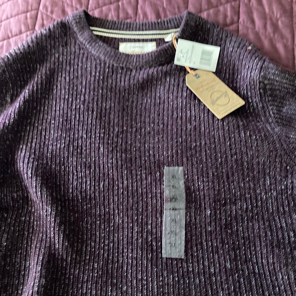 weatherproof brand men's burgundy crew neck sweater, size XL nwt
